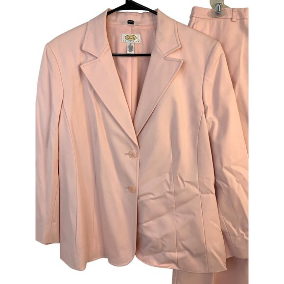 New Talbots Petites Stretch Pink 2 Piece Suit Set Size 16P 8444 - Picture 7 of 8